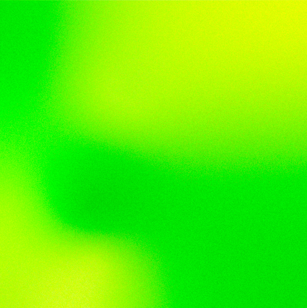 Bright green and yellow gradient swatch with a grainy overlay